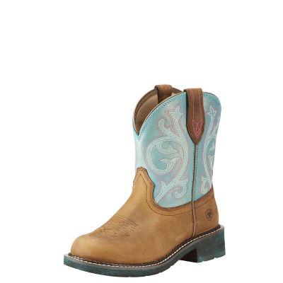 Ariat Fatbaby Heritage - Western Laarzen Bruin / Turquoise Dames - 20158-645